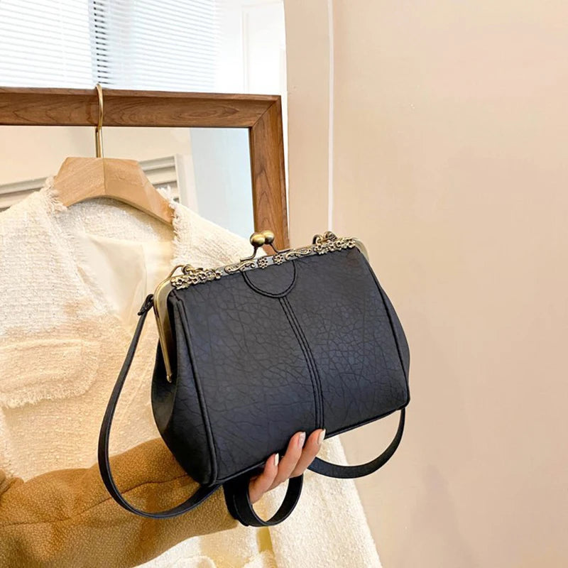Luxury Vintage Alligator Kiss-Lock Bag