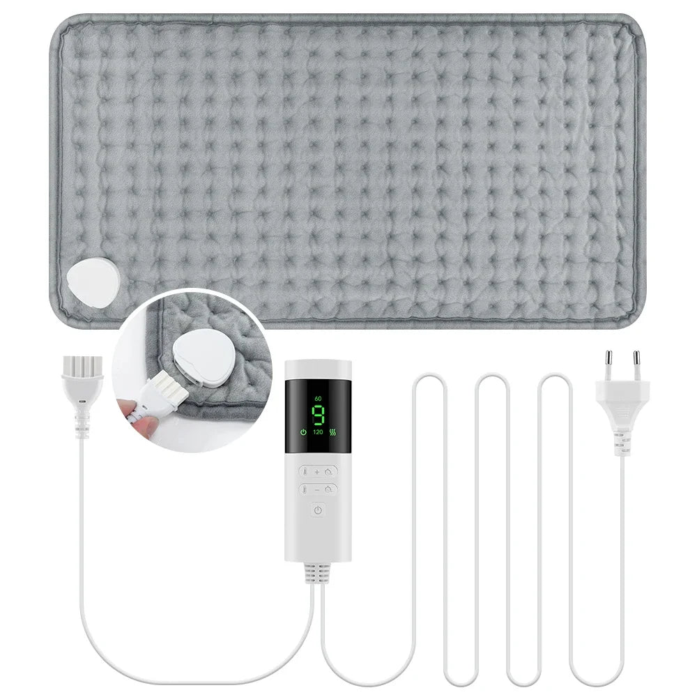 Electric Heating Pad for Back Pain Relief - 9-Level Heat Therapy & Timer