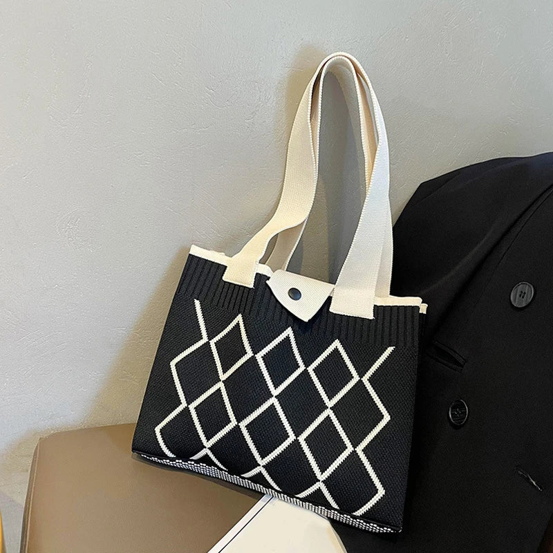 Luxury Knit Trendy Tote
