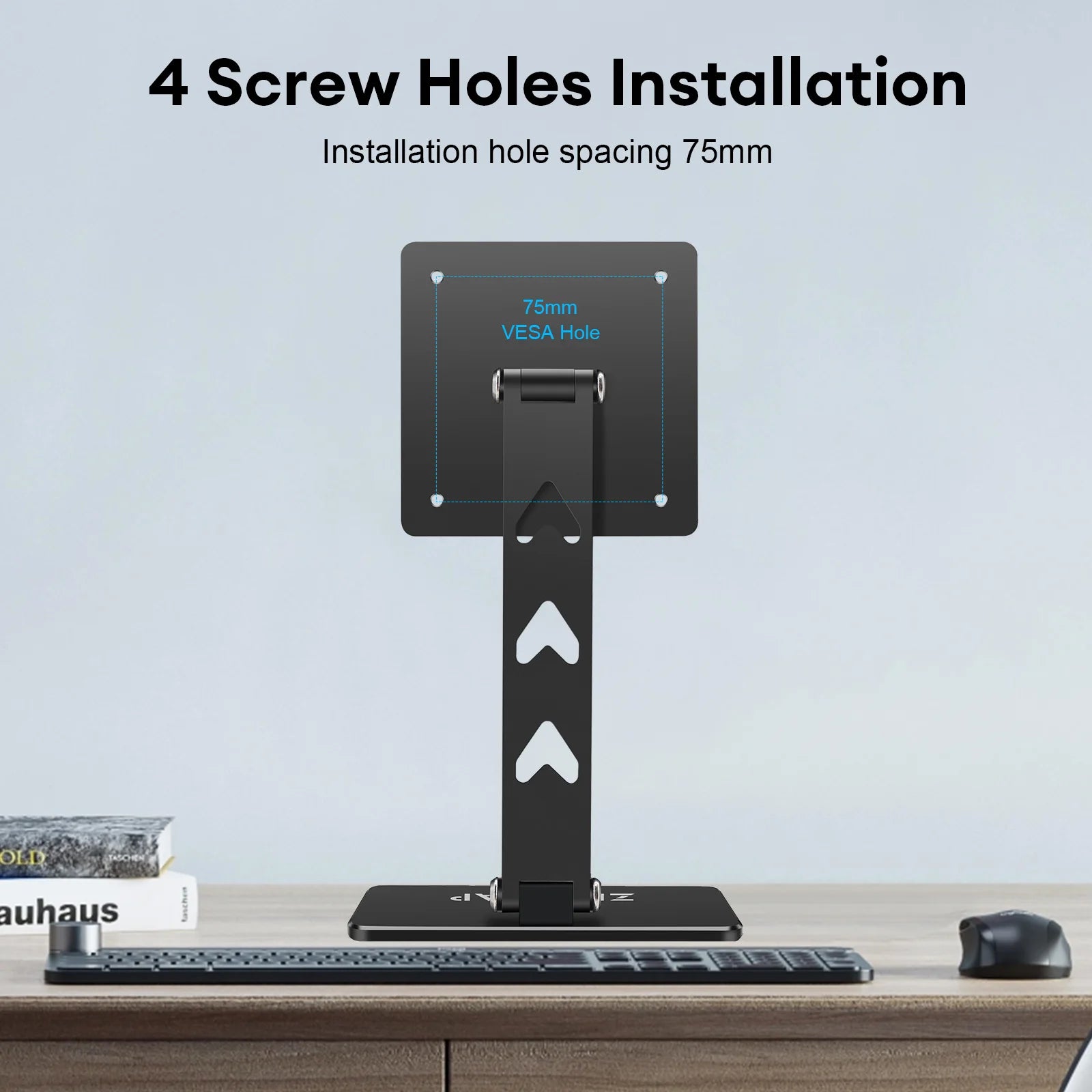 Rotating VESA Monitor Stand - Adjustable Portable Desk Mount Holder - 4
