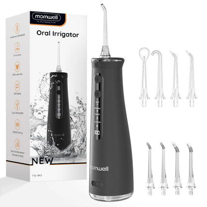Electric Cordless Water Flosser - Portable Oral Irrigator with 4 Cleaning Modes