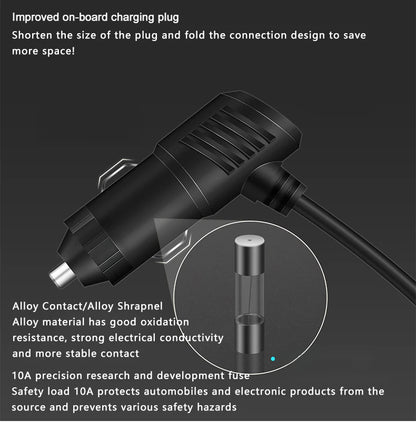 3-in-1 120W Car Cigarette Lighter Splitter Dual USB Fast Charger Adapter