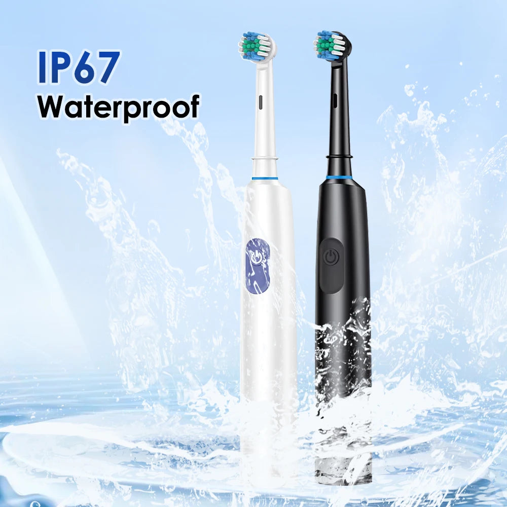 Rechargeable Rotating Electric Toothbrush with 5 Cleaning Modes and 2-Minute Timer