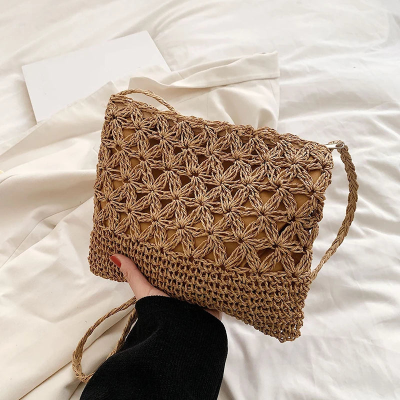 Luxury Woven Straw Crossbody