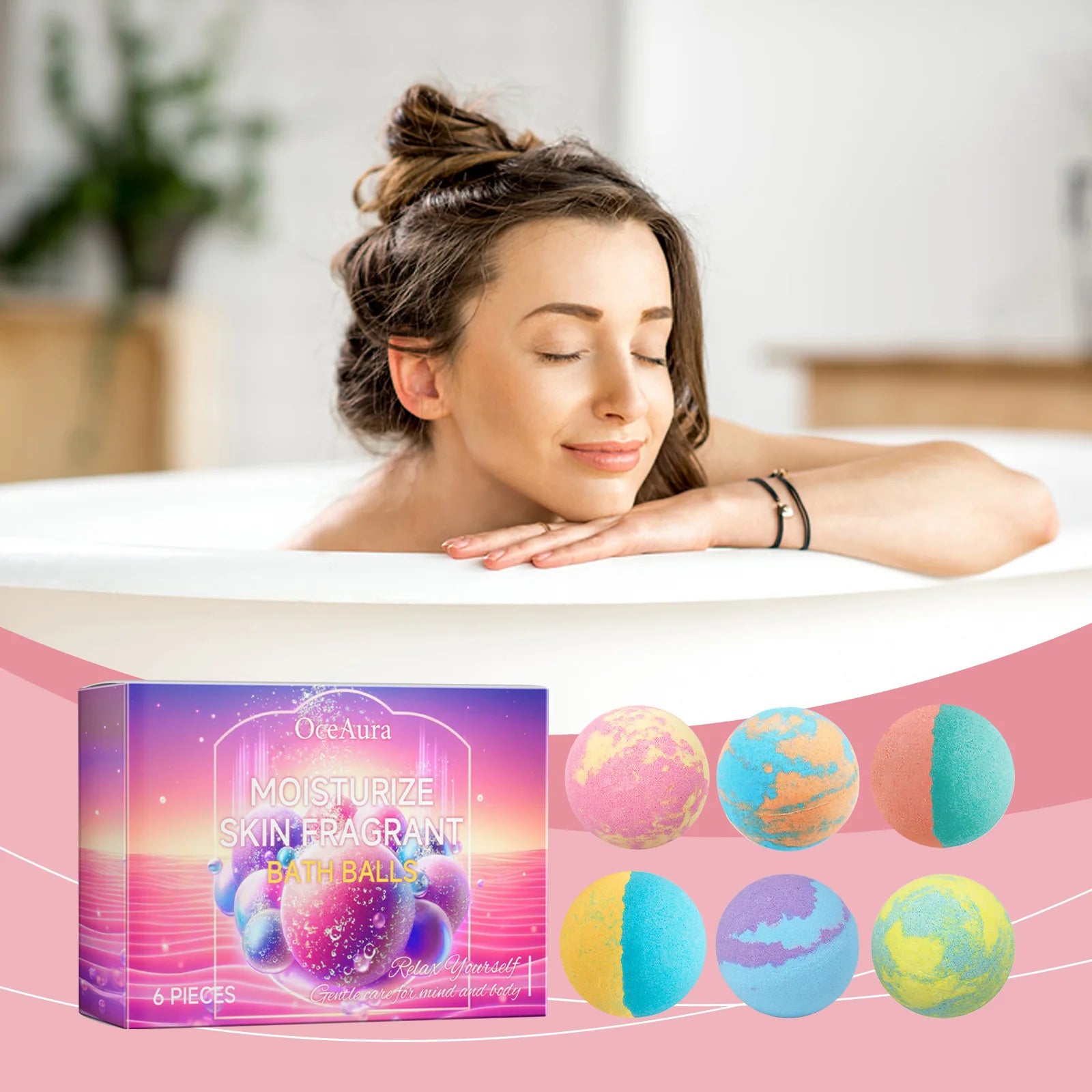 Natural Plant Essence Aromatherapy Spa Bath Bomb Set for Skin Moisturizing - 1