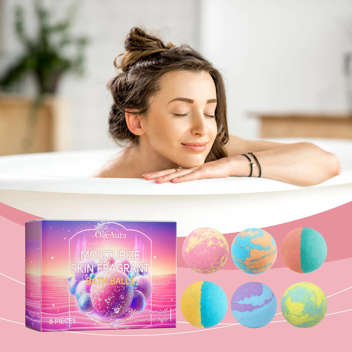 Natural Plant Essence Aromatherapy Spa Bath Bomb Set for Skin Moisturizing