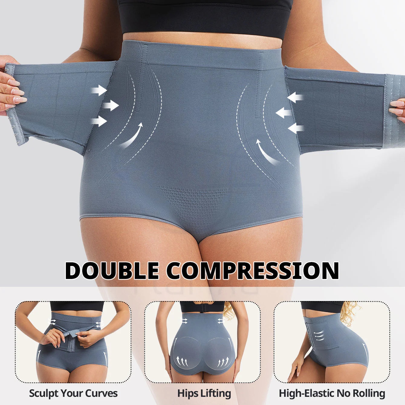 High Waist Tummy Control Seamless Body Shaper Panty for Women