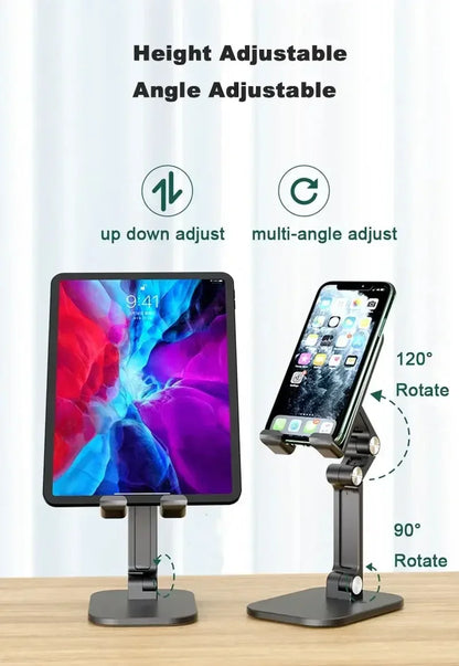 Adjustable Foldable Desk Phone & Tablet Stand - Universal Mount