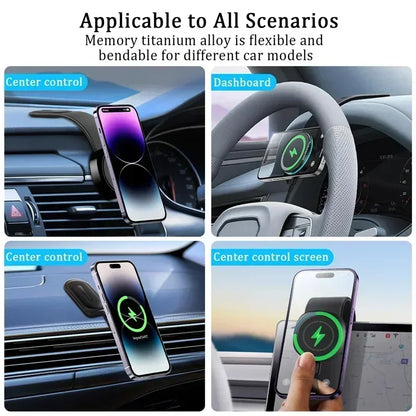 Magnetic Wireless Car Charger for iPhone 16 15 14 13 12 - 15W Fast Mount
