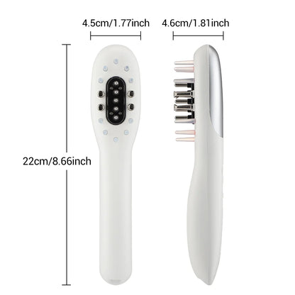 Electric Scalp Massager Comb with LED Light & Hair Oil Applicator