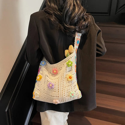 Luxury Boho Crochet Tote Bag