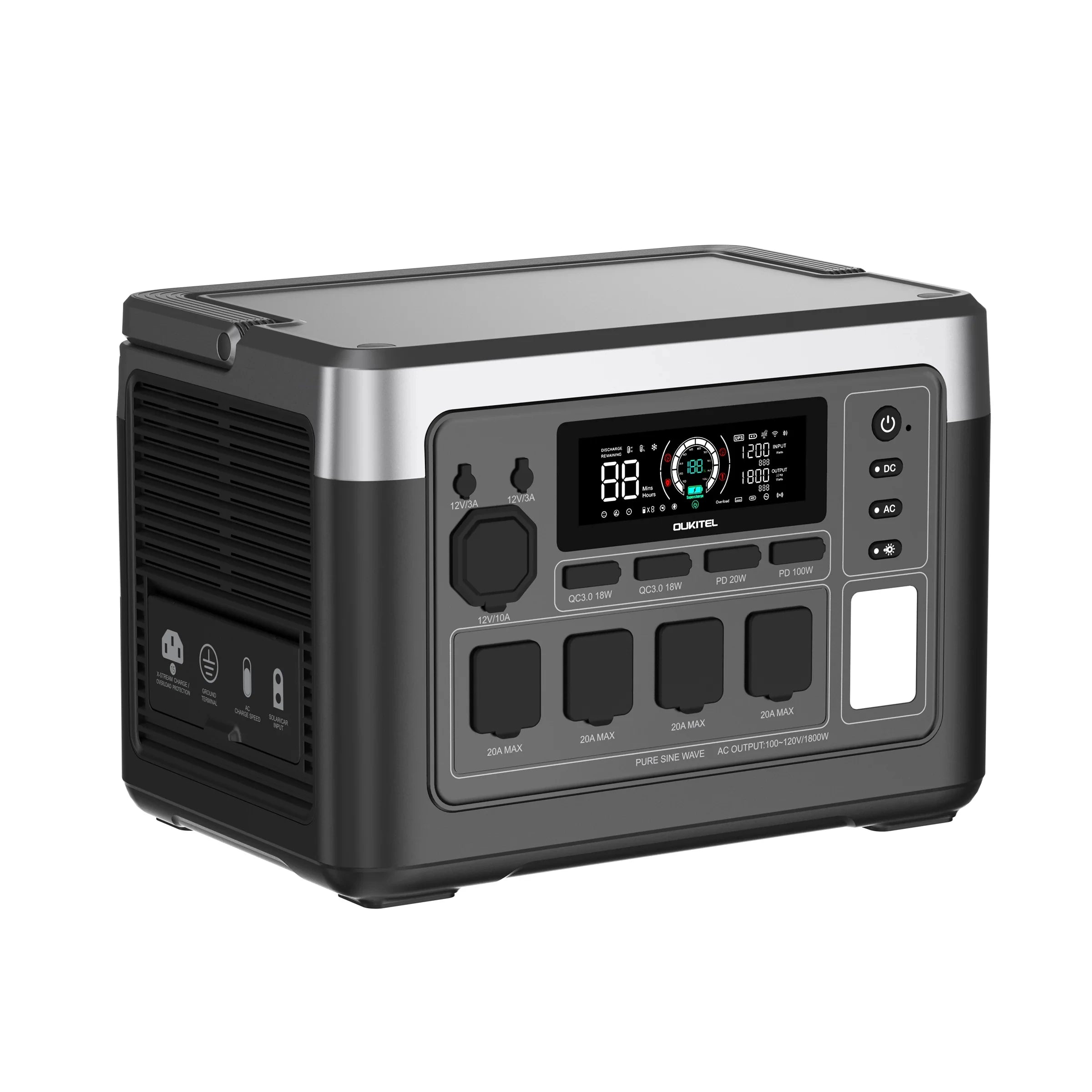 OUKITEL P1000 Plus 1800W Portable Power Station 1024Wh LiFePO4 Solar Generator - 22