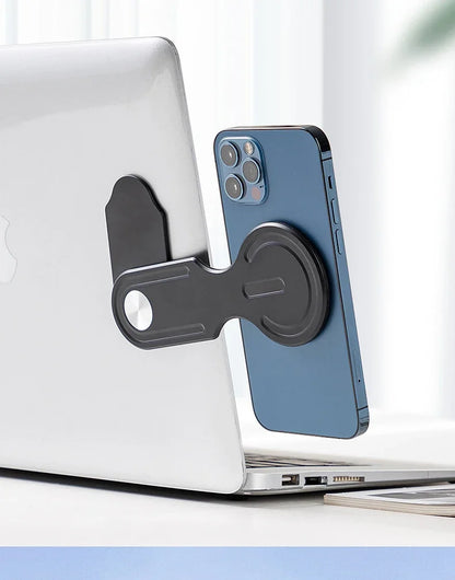 Magnetic Laptop Phone Mount for iPhone - Foldable Side Expansion Stand