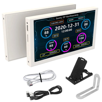5" IPS PC Hardware Monitor - USB Type-C CPU & GPU Real-Time Stats Display