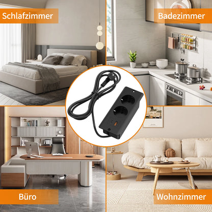 German Standard Dual Socket with PD 20W USB-C & 2.4A USB Fast Charging