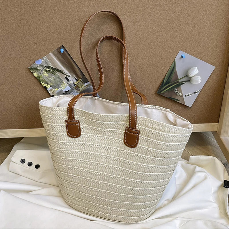 Luxury Bohemian Straw Tote