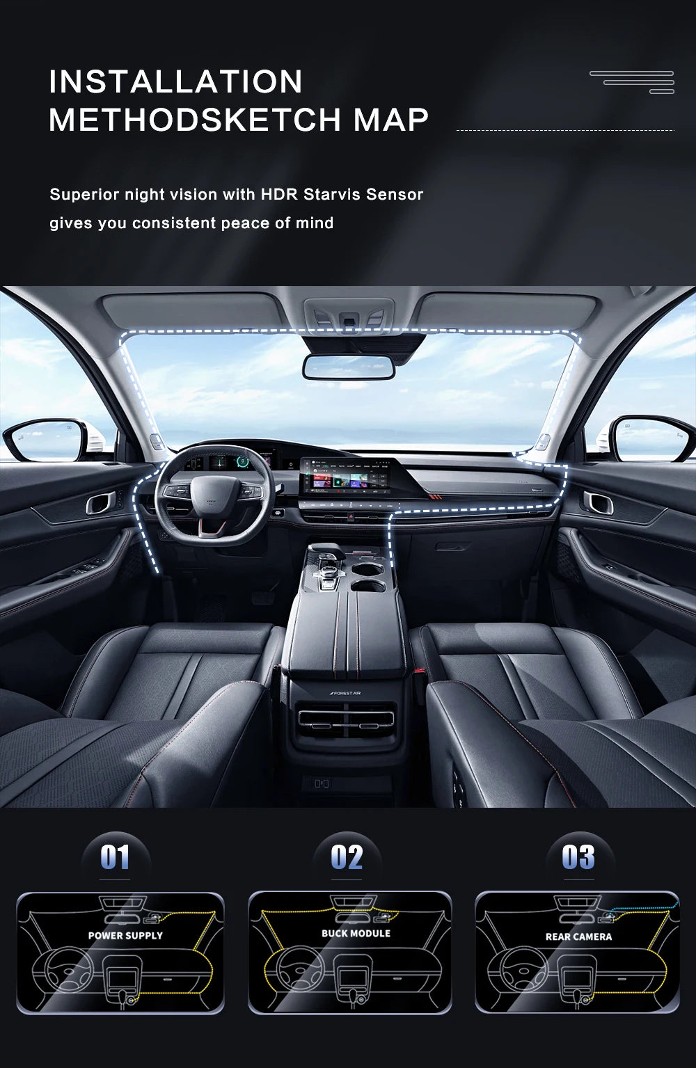 Dual Lens Dash Cam: 1080P HD Car Camera with Night Vision & Loop Recording - 14