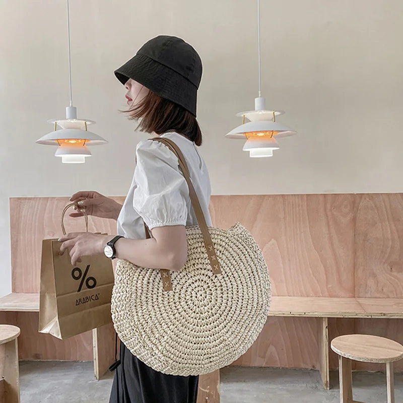 Luxury Woven Summer Straw Tote