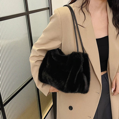 Luxury Plush Chain Handbag