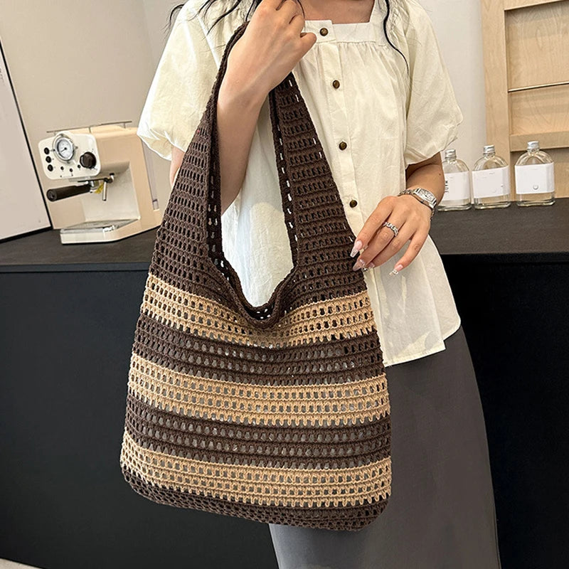 Luxury Aesthetic Knitted Tote