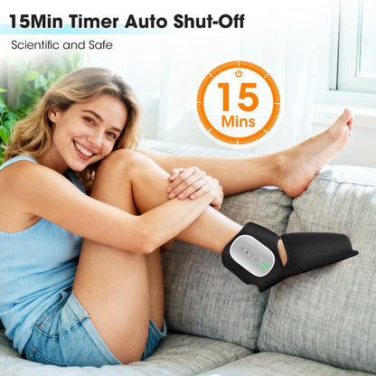 Dual-Airbag Electric Heated Foot and Ankle Massager for Pain Relief