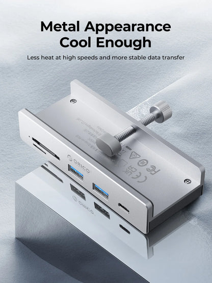 ORICO 6-in-1 USB 3.2 Hub 10Gbps High-Speed Data Transfer & SD/TF Reader