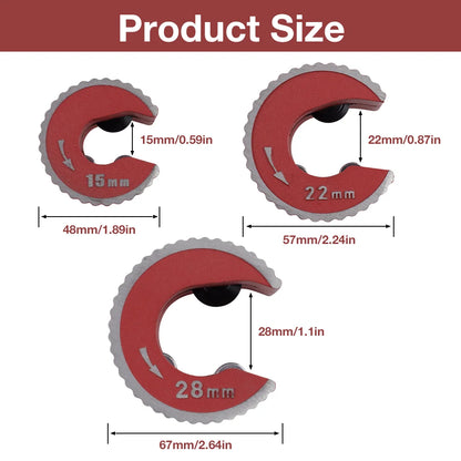 Self-Locking Mini Pipe Cutter - Tube Cutter for Copper, PVC & Aluminum