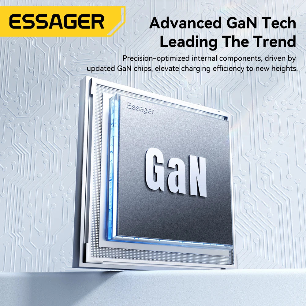 65W Ultra-Thin GaN Fast Travel Charger - PD 3.0 Dual-Port Wall Adapter