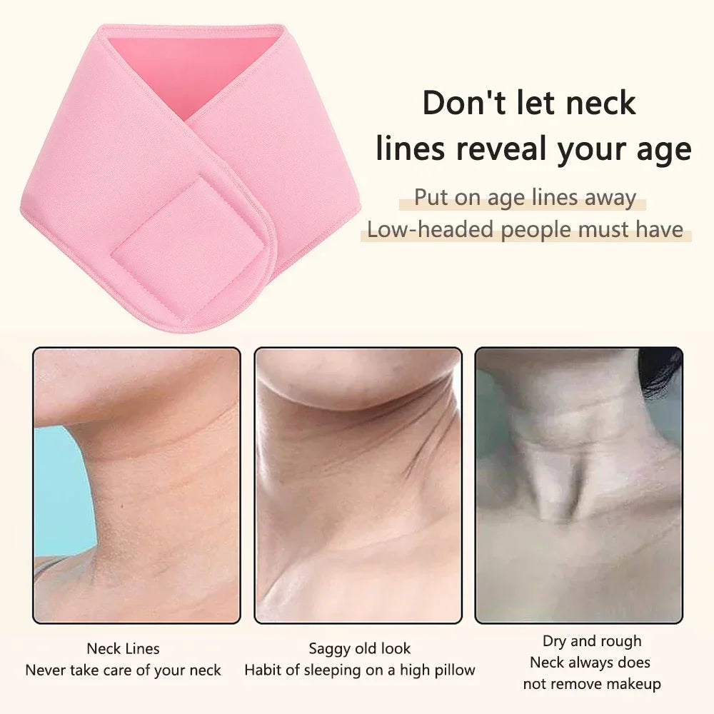 Silicone Moisturizing Neck Wrap – Anti-Wrinkle Reusable Gel Spa Neck Mask - 5