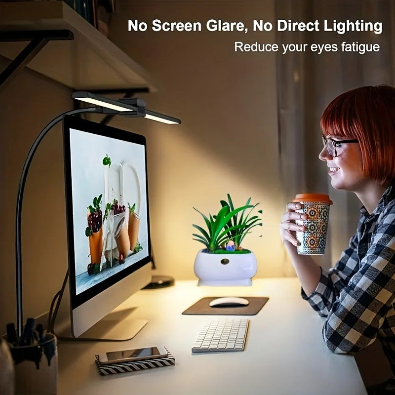 Dual-Head LED Architect Desk Lamp – Dimmable & Adjustable Office Lighting - 3