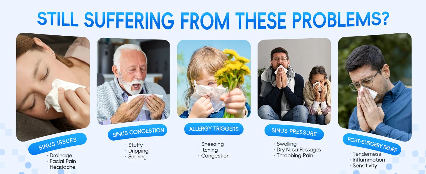 Electric Sinus Rinse Machine - Portable Nasal Irrigation System for Congestion Relief - 10