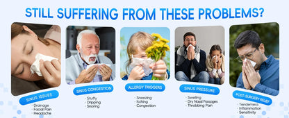 Electric Sinus Rinse Machine - Portable Nasal Irrigation System for Congestion Relief