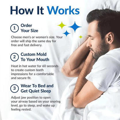 Adjustable Anti-Snoring Mouth Guard Sleep Mouthpiece for Bruxism & Snoring Relief