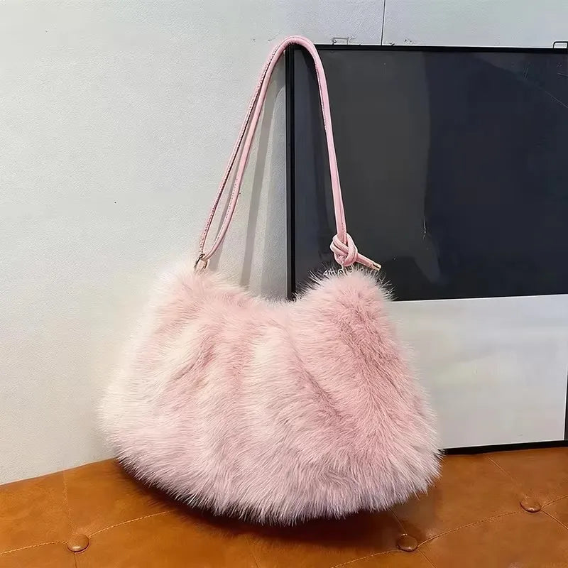 Luxury Plush Fur Shoulder Bag