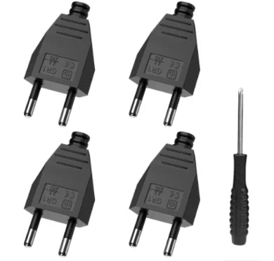 EU Plug Adapter Repair Kit - 250V Rewireable Schuko Power Connector