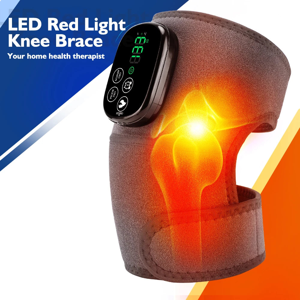 Cordless Heated Knee Wrap with Red Light Therapy and Adjustable Heat - 7