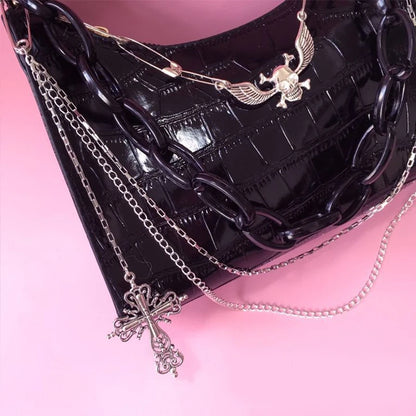 Luxury Gothic Punk Underarm Bag
