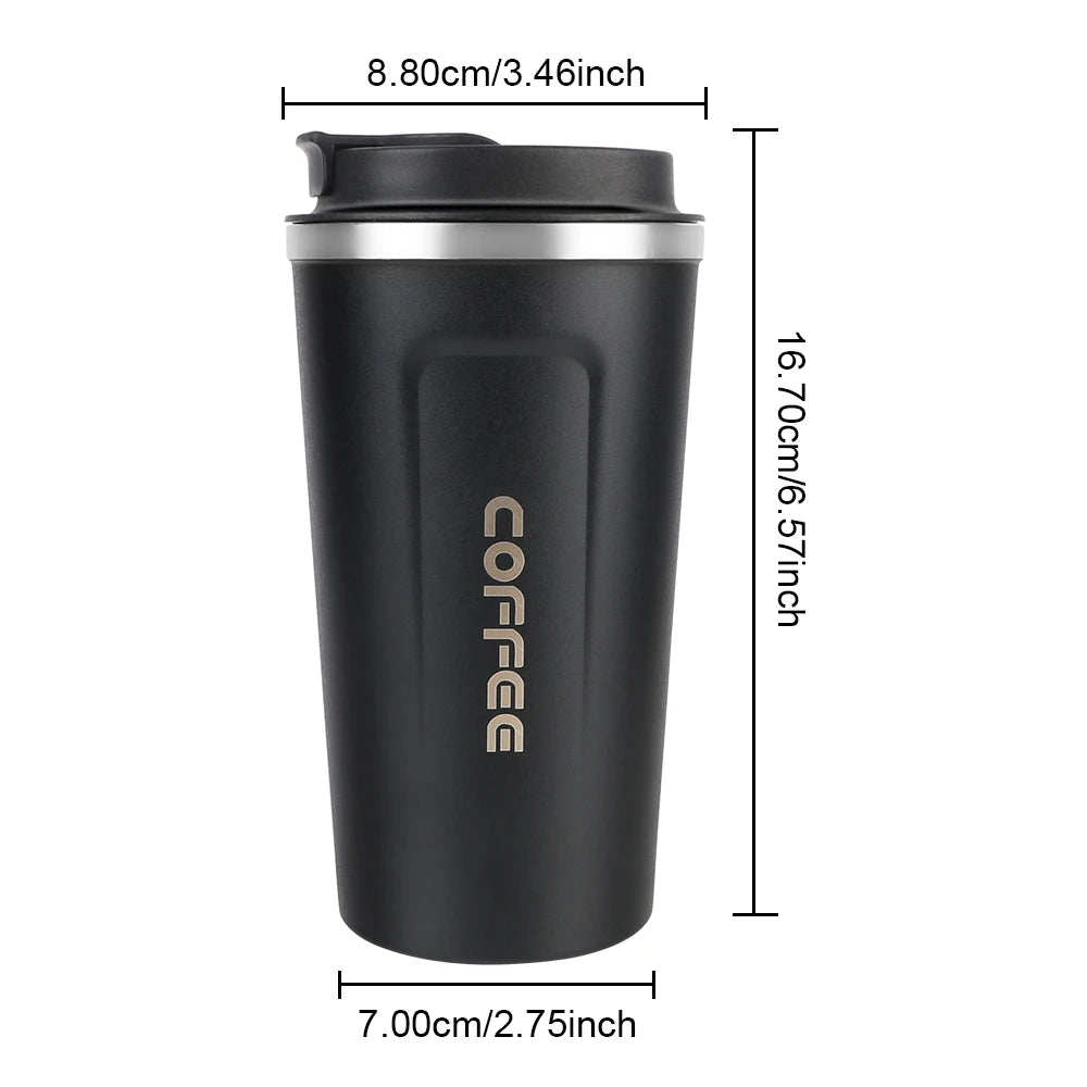 Insulated Stainless Steel Travel Mug - Leak-Proof Coffee Cup 380/510ml - 11