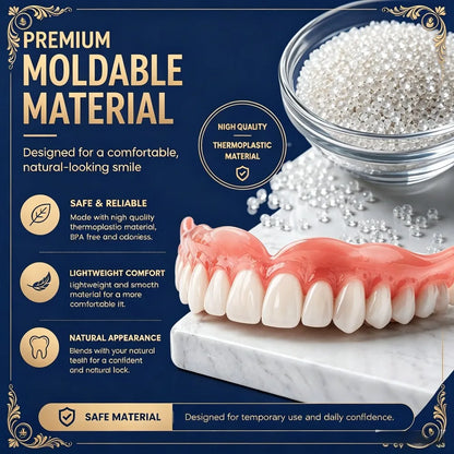 Moldable Thermoplastic Denture Fitting Beads - DIY Temporary Tooth Repair Kit