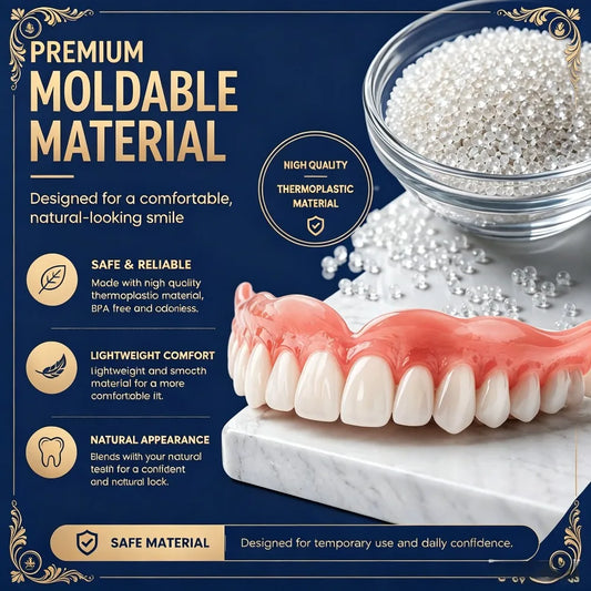 Moldable Thermoplastic Denture Fitting Beads - DIY Temporary Tooth Repair Kit