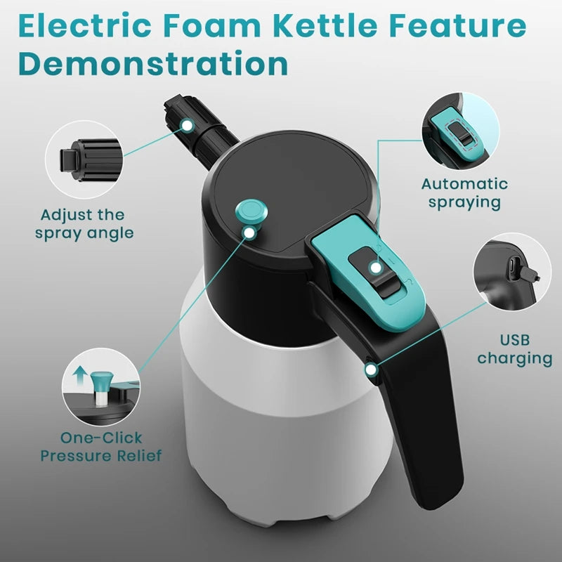 1.5L Cordless Electric Car Wash Foam Sprayer - 16