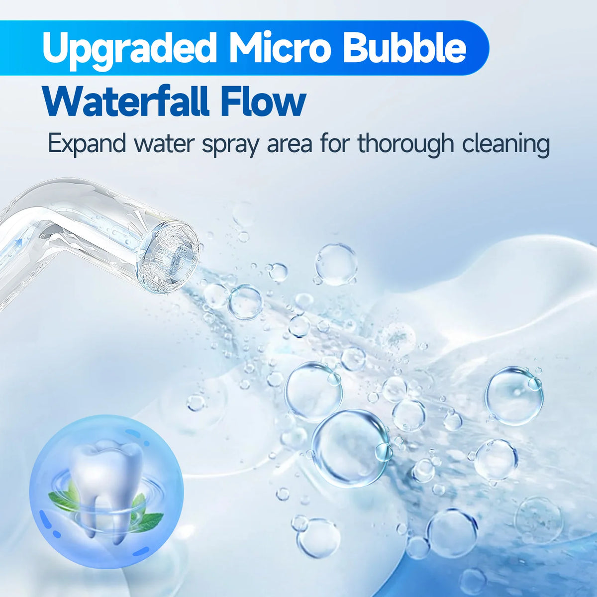 Portable Rechargeable Oral Irrigator - 300ml Water Flosser with 3 Cleaning Modes