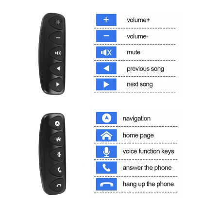 Wireless Car Steering Wheel Remote Control - 10-Key Universal Media Buttons