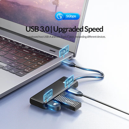 4-in-1 USB-C Hub Adapter with 100W PD Charging & 5Gbps Data Transfer