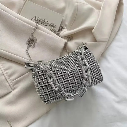 Luxury Rhinestone Bucket Bag