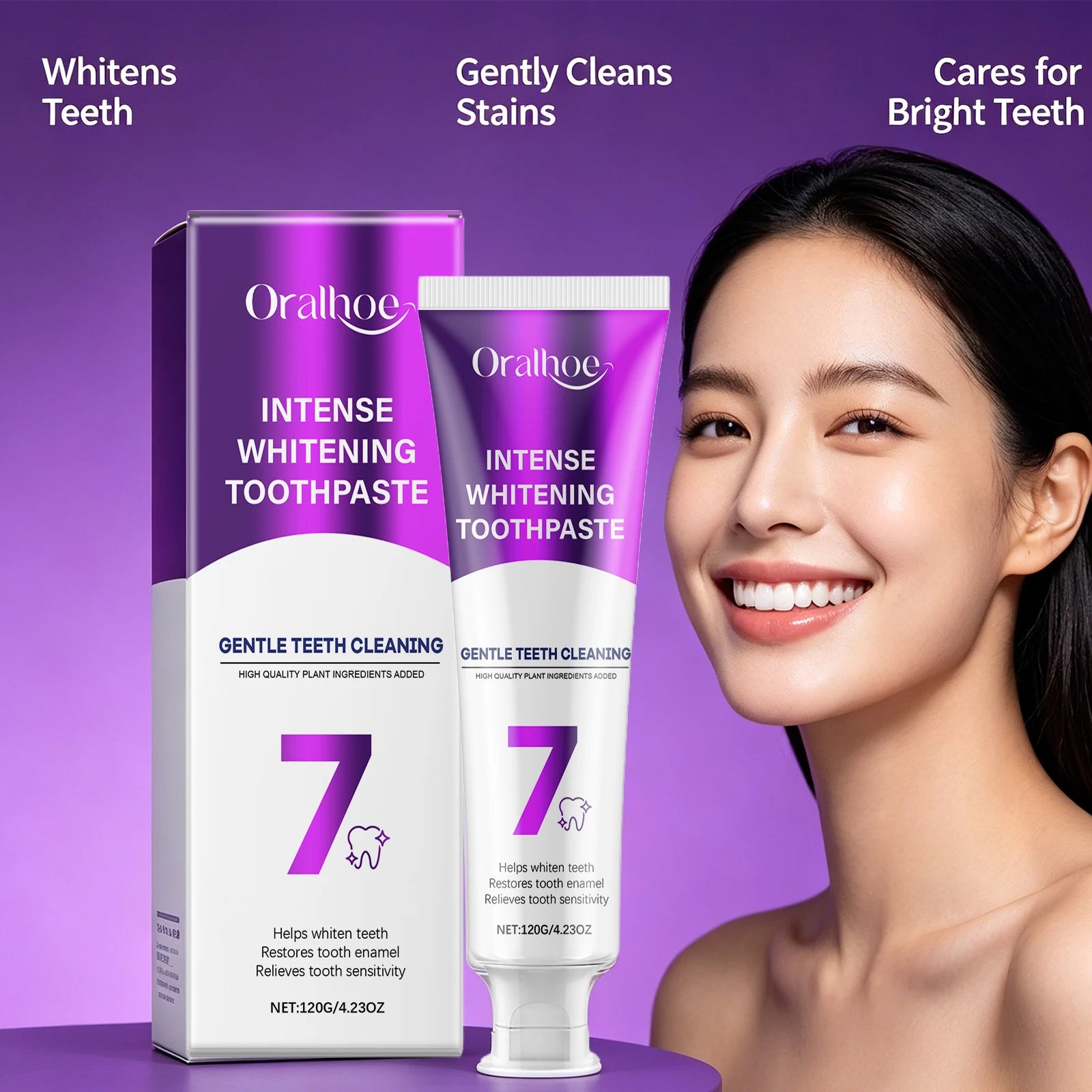 Intense Whitening Toothpaste for Stain Removal and Enamel Repair - 6