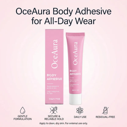 Fashion Body Adhesive for Clothing - Sweatproof & Invisible Secure Fabric Glue