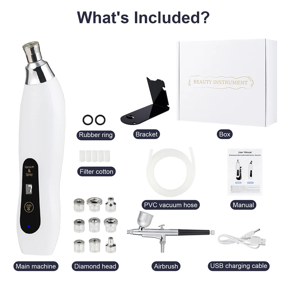 2-in-1 Diamond Microdermabrasion Machine & Hydrating Airbrush