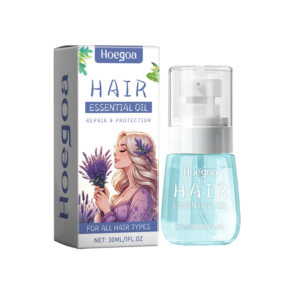 Lavender Hair Essential Oil - Repairing Anti-Frizz & Nourishing Scalp Treatment