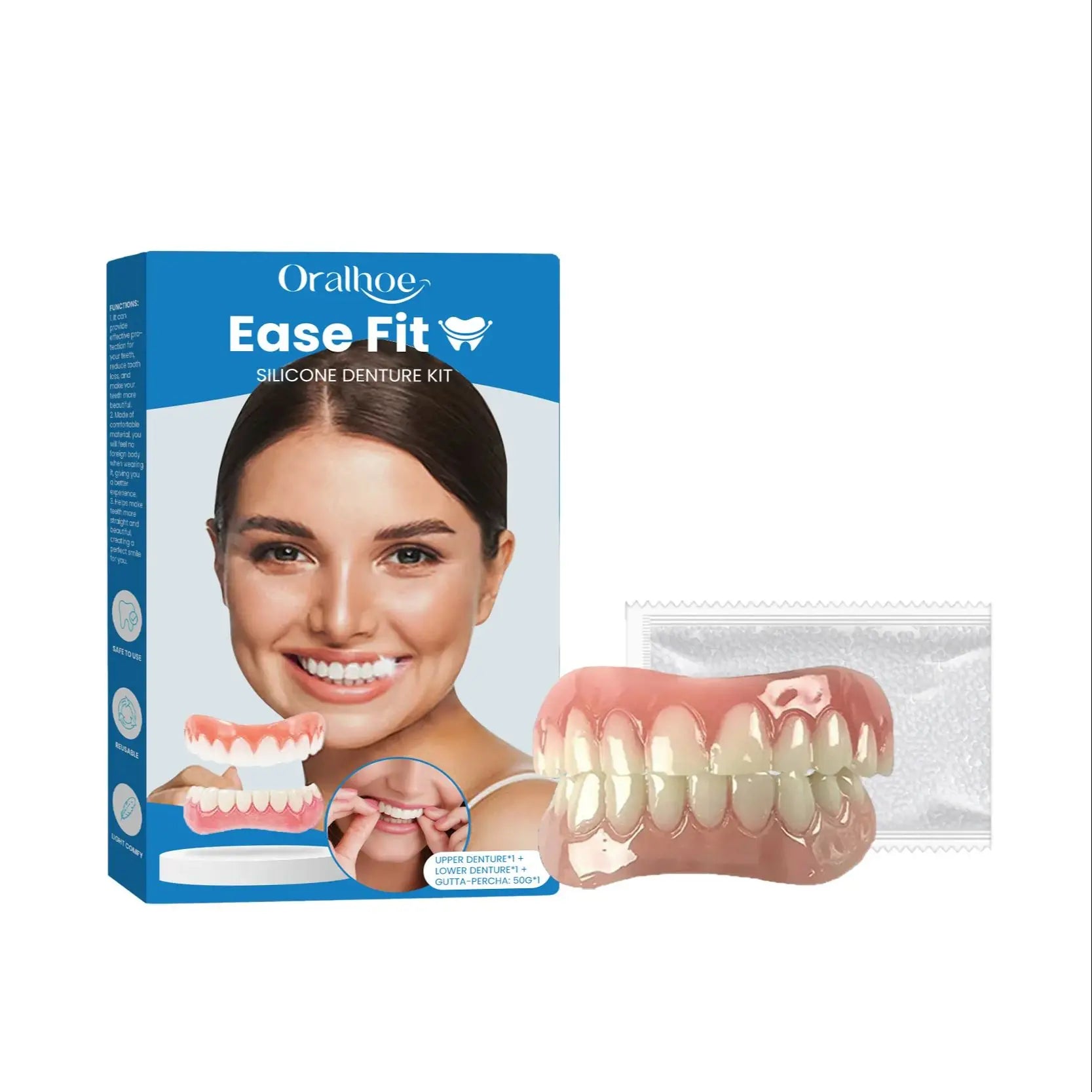 Comfortable Silicone Denture Set for Natural Looking Smile and Improved Chewing - 15